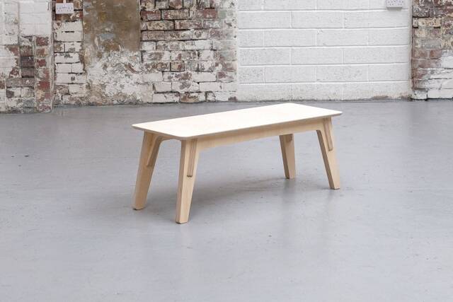 Chop Shop Katja Bench Seat. Dining Kitchen Family Seating. Hallway Office Refectory Pew Form. Original Modular Design. Natural Light Birch - image 1