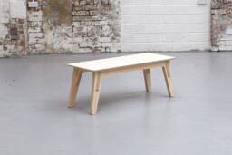 Chop Shop Katja Bench Seat. Dining Kitchen Family Seating. Hallway Office Refectory Pew Form. Original Modular Design. Natural Light Birch - thumbnail 1