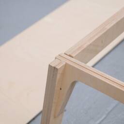 Chop Shop Katja Bench Seat. Dining Kitchen Family Seating. Hallway Office Refectory Pew Form. Original Modular Design. Natural Light Birch - thumbnail 4