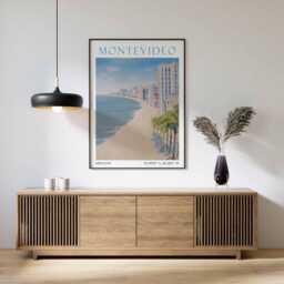 Montevideo Poster Print, Uruguay Travel Art, Cityscape Wall Decor, Skyline, South America Print - thumbnail 3