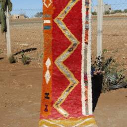 Colorful Berber Wool Runner Rug Authentic Moroccan Hallway Rug - thumbnail 2