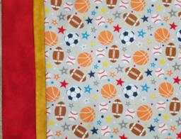 Sports Themed 3-Fabric Flannel Pillowcases - thumbnail 1