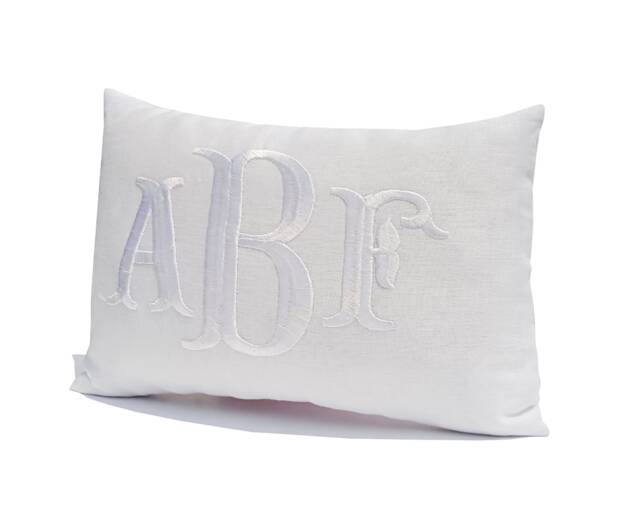 Personalized Pillow Cover, Handmade Gift For Mom, Monogrammed Pillow, Monogram Throw Lumbar - image 1