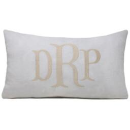 Personalized Pillow Cover, Handmade Gift For Mom, Monogrammed Pillow, Monogram Throw Lumbar - thumbnail 2