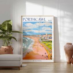 Porthcawl Travel Poster Wales Seaside Art Print - thumbnail 2