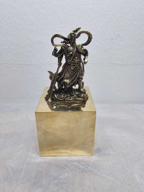 statue Of General Guan Yu On Brass Or Aluminium Bass - image 1