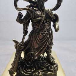 statue Of General Guan Yu On Brass Or Aluminium Bass - thumbnail 2
