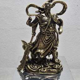 statue Of General Guan Yu On Brass Or Aluminium Bass - thumbnail 4