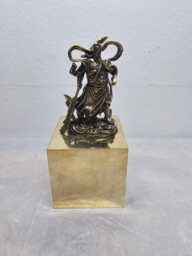 statue Of General Guan Yu On Brass Or Aluminium Bass - thumbnail 1