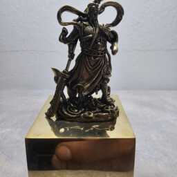 statue Of General Guan Yu On Brass Or Aluminium Bass - thumbnail 3