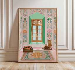 Islamic Prayer Room Wall Art, Muslim Architecture Print, Middle Eastern Decor, Mosque Poster, Art Prints - thumbnail 1