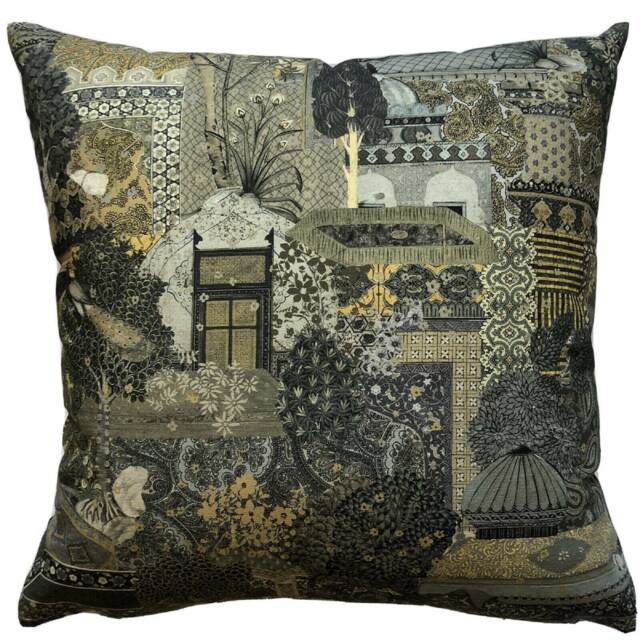Japanese Floral Tree Cushion Cover Botanical Cotton Throw Pillow