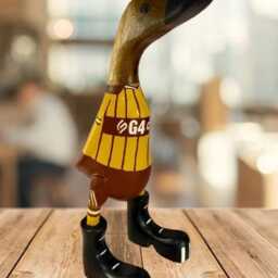 Motherwell Fc - Hand-Painted Wooden Duck - 2025-2026 Design Approx. 25cm - thumbnail 2