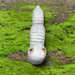 Garden Worm Statue Concrete Sculpture Cute Stone Figurine Handcrafted Animal Ornament Backyard Cement Decoration Yard Art Gift - thumbnail 2