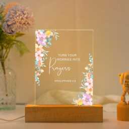 Bible Verse Led Light, Custom Night Light, Favorite Verse, Led Frame, New Home Gift, Christmas Gift Christian, Religious Light - thumbnail 3