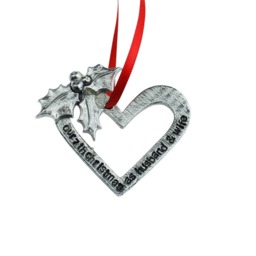 7 Year Anniversary Christmas Tree Ornament - Reads Our 7Th As Husband & Wife - thumbnail 2