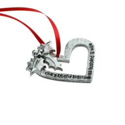 7 Year Anniversary Christmas Tree Ornament - Reads Our 7Th As Husband & Wife - thumbnail 3