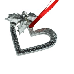 7 Year Anniversary Christmas Tree Ornament - Reads Our 7Th As Husband & Wife - thumbnail 4