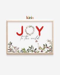 Joy To The World Print, Christmas Decor, Seasonal Wall Art, Print For Framing, Quote Decor - thumbnail 1