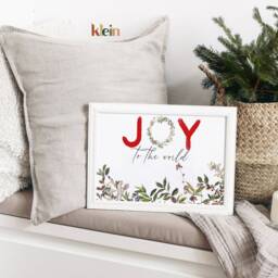Joy To The World Print, Christmas Decor, Seasonal Wall Art, Print For Framing, Quote Decor - thumbnail 2