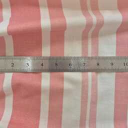 Coral Stripes Sink Skirt, Striped For Bathroom, Utility Vanity Shelf Self Adhesive Curtains - thumbnail 4