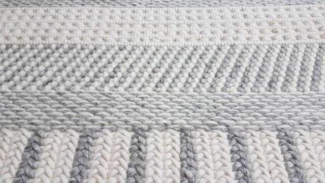 Handwoven Wool Rug Modern Geometric Chunky Felted Decor - image 1