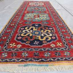 2'11x8'4 Ft Handmade Kazak Runner Rug, Medallion Farmhouse Wool Area Afghan Luxury Design Bedroom Livingroom Office D??cor Rug - thumbnail 2