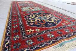 2'11x8'4 Ft Handmade Kazak Runner Rug, Medallion Farmhouse Wool Area Afghan Luxury Design Bedroom Livingroom Office D??cor Rug - thumbnail 1