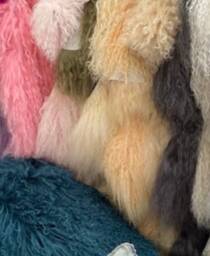 Luxury Tibetan Sheepskin in Cream Champagne Colour - thumbnail 2