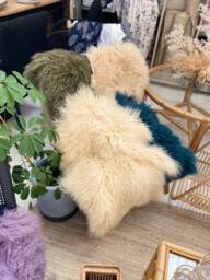 Luxury Tibetan Sheepskin in Cream Champagne Colour - thumbnail 1
