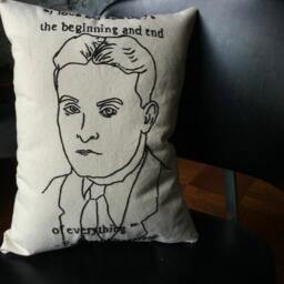 Pair Of F. Scott & Zelda Fitzgerald Hand Embroidered Pillows - thumbnail 3