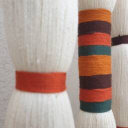 Handwoven Fiber Art Wall Hanging Boho Mexican Decor - 55x100 cm - thumbnail 4