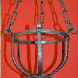Wrought Iron Planter With Decorative Mission Chains Holds Up To 10 - thumbnail 2