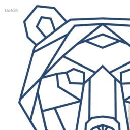 Geometric Bear Head Wall Decal Polygon Nursery Decor - thumbnail 4