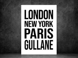 Gullane Iconic Bold City Scotland Print Poster - Scotland Gift Bespoke A5 A4 A3 Framed Or Unframed - thumbnail 1