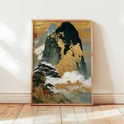 Cliffside Pine Poster, Coastal Landscape Print, Mountain Wall Art - thumbnail 4