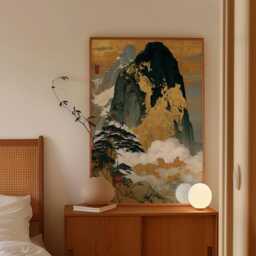 Cliffside Pine Poster, Coastal Landscape Print, Mountain Wall Art - thumbnail 2