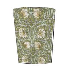 William Morris Pimpernel Green/Cream Waste Paper Bin - Metallic Trim Options - thumbnail 2