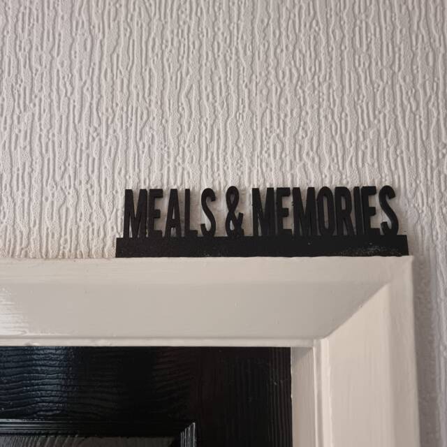 Meals & Memories Door Topper, Shelf Decor, Wall Quirky Home Interior Gift, Door Decoration - image 1
