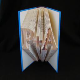 P + A 2 Letters With Symbol Togetherness Wedding Anniversary Gift Folded-Book Art Sculpture - thumbnail 3