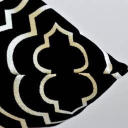 Black Geometric Trellis Pillow Cover Modern Cotton Throw 20x20 - thumbnail 4