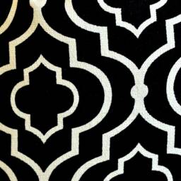 Black Geometric Trellis Pillow Cover Modern Cotton Throw 20x20 - thumbnail 3