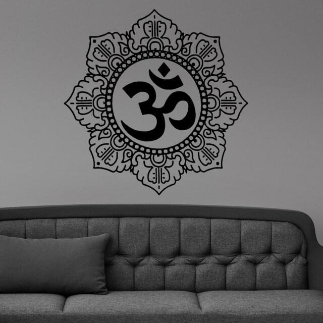 Om Peace Yoga Symbol Tribal Sun Floral Wall Sticker Vinyl Mural Decal Home House Art Decor Free Shipping L172 - image 1