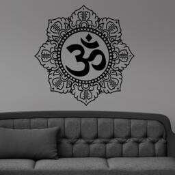 Om Peace Yoga Symbol Tribal Sun Floral Wall Sticker Vinyl Mural Decal Home House Art Decor Free Shipping L172 - thumbnail 1