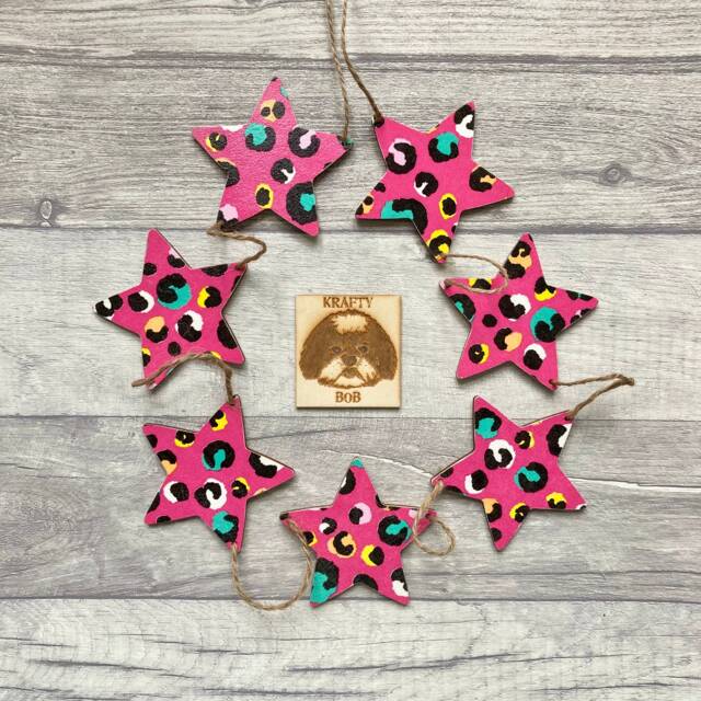 Leopard Print Garland, Pink Animal Bunting, Jungle Wall Decoration, Safari Gifts For Christmas - image 1