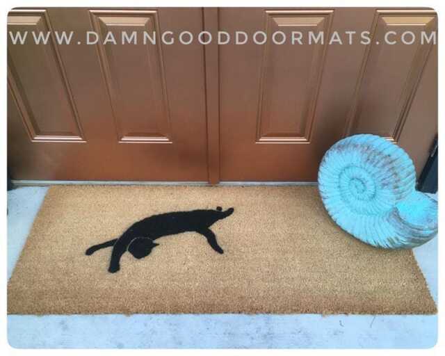 Black Cat Halloween Doormat - Gothic Home Decor Lover Gift Witchcore Damn Good Doormats - image 1