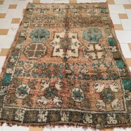 Vintage Boujaad Moroccan Rug 5x8 Handknotted Wool Carpet - thumbnail 2
