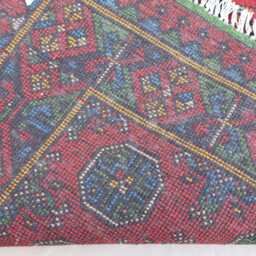 2'5x9'5 Ft Runner Rug Turkmen Handmade Plush Wool Rug, Afghan Oriental Red Green Terracotta Tribal Bukhara Hallway - thumbnail 4