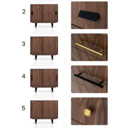 Mid-Century Sideboard, Dresser, Commode, Credenza Made Of Walnut Vaneer - Livlo O-P01 - thumbnail 3
