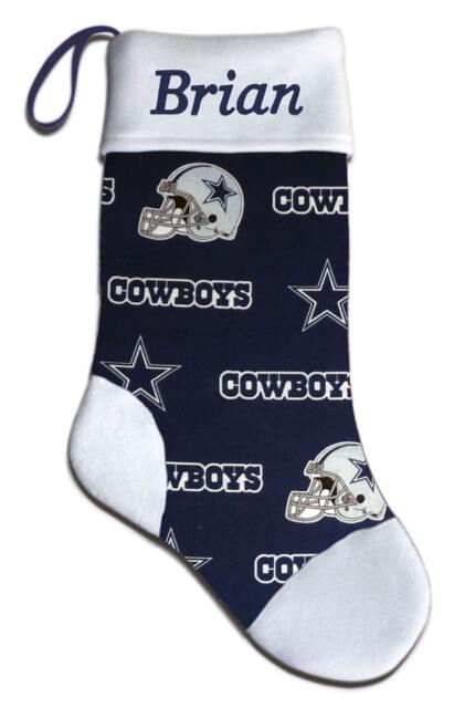 Personalized Nfl Dallas Cowboys Football Christmas Stocking Embroidered